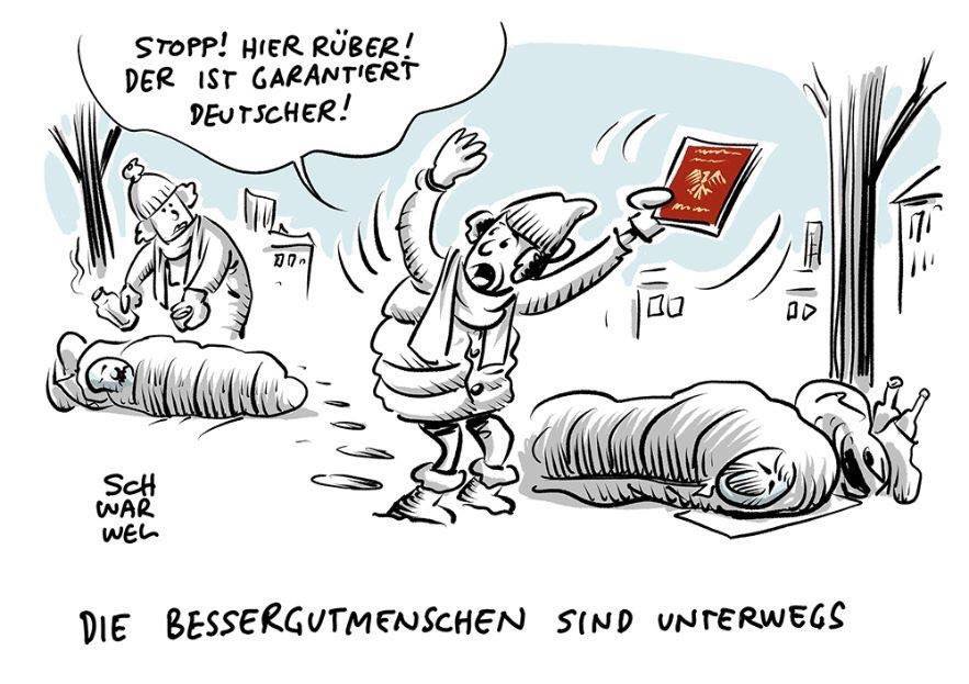 Karikatur nurdeutscheobdachlose